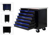7 DRAWERS MULTIFUNCTIONAL TOOL CART WITH WHEELS-BLACKBLUE W1102P182238