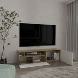 Selma Floating 63" Wide Tv Stand with Two Cabinets, Six Shelves, Cable Management , Entertainment B070P286444