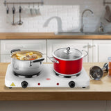 Cooking electric heating plate, 2-burner electric 2000 watt portable electric glass 34331544