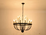 15-Light Chandelier Industrial Iron Candle Chandelier Modern Suspended Farmhouse Pendant Light W5008P479818