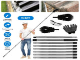 10.5FT Gutter Cleaning Brush With Telescoping Handle Rain Gutter Cleaner Extendable Gutter Cleaning 32898423