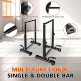 Dip Bar Set, 6 Level Adjustable Pull Up Bars, 1200lbs Heave Duty Parallettes Bars, Dip W2031P291597