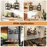 Wall-mounted Wine Rack with Glass Holder 48173220