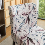 Capa Print Fabric Armless Contemporary Accent Chair, Purple Floral T2574P205964
