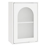 Wall-Mounted Bathroom Cabinet/Medicine Cabinet - Wavy Design Tempered Glass Door, 22 lbs Bottom 79949420