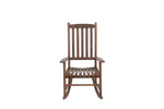 ZUN Outdoor Acacia Wood Rocking Chair Brown, Rustic Traditional Patio Rocker Chair 1 PC Single Pack W2640P207936