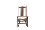 ZUN Outdoor Acacia Wood Rocking Chair Brown, Rustic Traditional Patio Rocker Chair 1 PC Single Pack W2640P207936