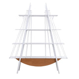 Sailboat-Inspired Bookshelf, 70.87 inch Industrial 4-Tier Open Storage Shelf with Drawer, Wooden & W2317P253454