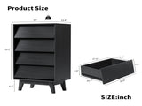 4 Drawer Double Dresser Features Vintage-style and Bevel Design 92816844