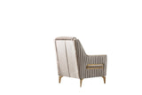 Melody Modern Contemporary Velvet Fabric Upholstered Chair made with Wood & Iron in Taupe B009P294765
