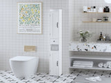 67.51" Tall Bathroom Storage Cabinet with Adjustable Shelves,Slim 2 Doors Freestanding Cabinet with 14922277
