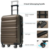 6-Piece ABS Hardshell Luggage Set - Lightweight & Durable Suitcases with Dual Spinner Wheels, N730P262652G