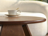 23.23" Round Side, Small Wood Coffee with Three Slanted Legs, Modern Minimalist Accent W3158P540536