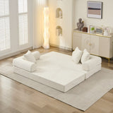 Comfy Convertible Folding Mattress Couch, Floor Bed, Chenille Floor with Armrest, Floor W1143P330248