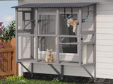 Large Walk-in Outdoor Catio for Cats Window Cat Enclosure with Roof, 3 Access Doors, Multi-Cat W2831P314292
