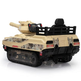 ZUN Ride On Tank 24V Thunder Tank Car with Fighting Cannon and Rotating Turret, Remote Control, Lights, W2181P156872