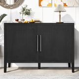 U-Style Storage Cabinet Sideboard Wooden Cabinet with 2 Metal handles and 2 Doors for Hallway, N711P241278B