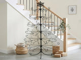 6ft Black PVC Iron Christmas with Snowflake Top - Everyday Decor 81753773