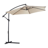 ZUN 10ft Cantilever Patio Umbrella, Offset Hanging Outdoor Table Umbrella with Tilt Crank, 6 Sturdy 19848697