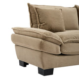 Corduroy Sofa Sleeper Couch Loveseat Sofa with Pillows Comfy Upholstered Deep Seat Sofa for W676P227338