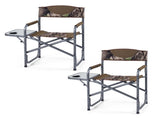 400LBS Heavy Duty Folding Camping Chair with Side Table & Cup Holder, Padded Directors Chair for 55526585