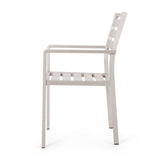 Outdoor Modern Aluminum Dining Chair, Silver 70340.00