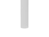 Rectangle Coffee Table with Gray Tempered Glass top and White Legs, Modern Table for Living Room W241139569