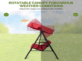 68*43*60 inch Red KD style with cushion canopy Iron Oxford cloth 250kg Iron swing set 48606042