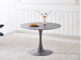 31.5" GREY COLOR TOP Tulip Table Mid-century Dining Table for 2-4 people With Round Mdf Table Top, W234P405191
