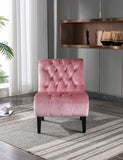 COOLMORE Modern Velvet Armless Accent Living Room Chair / Leisure Chair,Upholstered Fabric Button W39550123