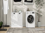 Two-Compartment Tilt-Out Laundry Sorter Cabinet-White W282P190993