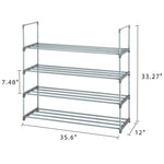 ZUN 2 Set 4 Tiers Shoe Rack Shoe Tower Shelf Storage Organizer For Bedroom, Entryway, Hallway, and 86375108