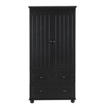 ZUN Tall Storage Cabinet with Three Drawers for Bathroom/Office, Black N725P183256B