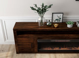 78 inch Electric Fireplace TV Stand Console for TVs up to 95 inches, Minimal Assembly, Whiskey B108P160236