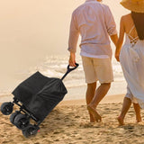 Foldable Wagon with Removable Canopy & Cooler Bag - Heavy Duty Collapsible Wagon Utility Cart with 62770296