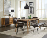 Espresso and Black Tufted Cushion Side Bench B062P153581