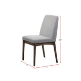 Grey Fabric Upholstered Dining Chair, Brown SR011805