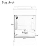 20-Inch Bathroom Vanity with Ceramic Sink, Soft Close Door, Adjustable Shelf, and Door-Mounted N729P192077B