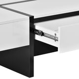 Contemporary Rectangle Design Living Room Furniture, Modern High Gloss Surface Cocktail Table, 01767411