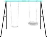 Porch Swing 2 Seats, 440lbs Weight Capacity Swing Stand, Heavy Duty A-Frame Swing, Swing Stand 11483538