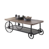 Oak and Antique Grey Coffee Table with Shelf B062P209081