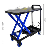Hydraulic Lift Trolley, 500 LBS Capacity, with 4 Wheels, for Material Handling and Transportation, W1102P194681