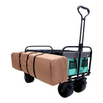 ZUN 440lbs Collapsible Foldable Wagon Cart with strapping system ,Beach Wagon Utility Cart Utility Wagon W2932P234997