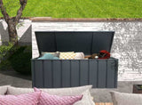 100 Gallon Outdoor Storage Deck Box Waterproof, Large Patio Storage Bin for Outside Cushions, Throw W2369P470779