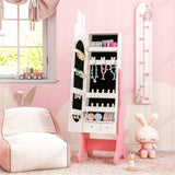 Kids White Vanity Set Princess Makeup Dressing Table And Chair Set With Jewelry Armoire 98772861