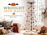 6ft Black PVC Iron Christmas with Snowflake Top - Everyday Decor 81753773