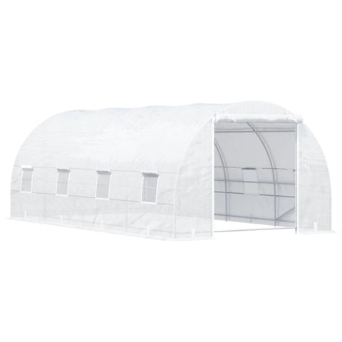 ZUN Walk-in Greenhouse 20x10x7ft Garden conservatory White 18937691