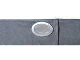 Lizelle Upholstery Wooden King Bed with Ambient lighting in Gray Velvet Finish B00977486