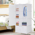 ZUN 8 Cube Organizer Stackable Plastic Cube Storage Shelves Design Multifunctional Modular Closet 74329266