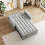 65-inch 3-in-1 foldable large-sized computer desk sofa bed, modern velvet double sofa, sofa bed with W2564P305744